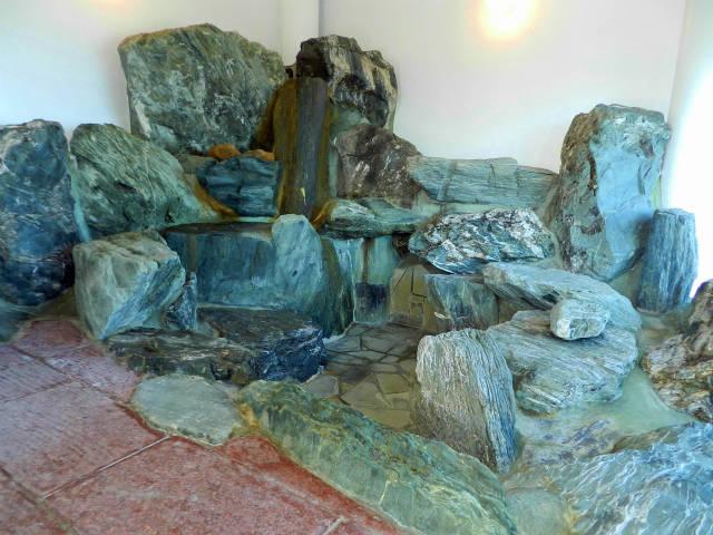 Bathroom. Hot spring rock bath