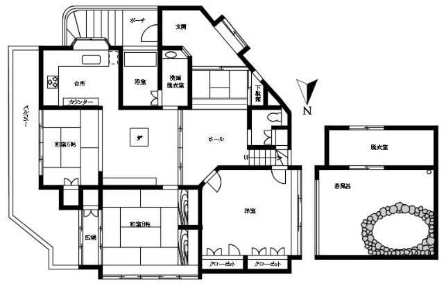 Floor plan. 26,800,000 yen, 3LDK, Land area 217 sq m , Building area 121.95 sq m