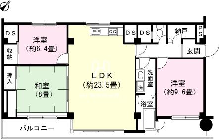 Floor plan. 3LDK, Price 11.2 million yen, Footprint 110.29 sq m