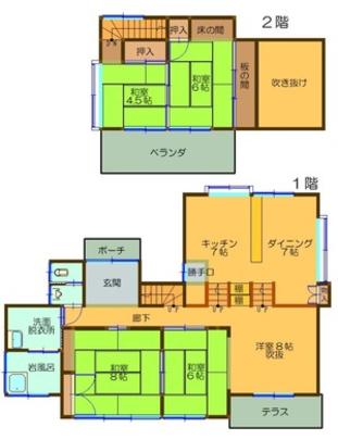 Floor plan. 7 million yen, 4LDK, Land area 545 sq m , Building area 117 sq m