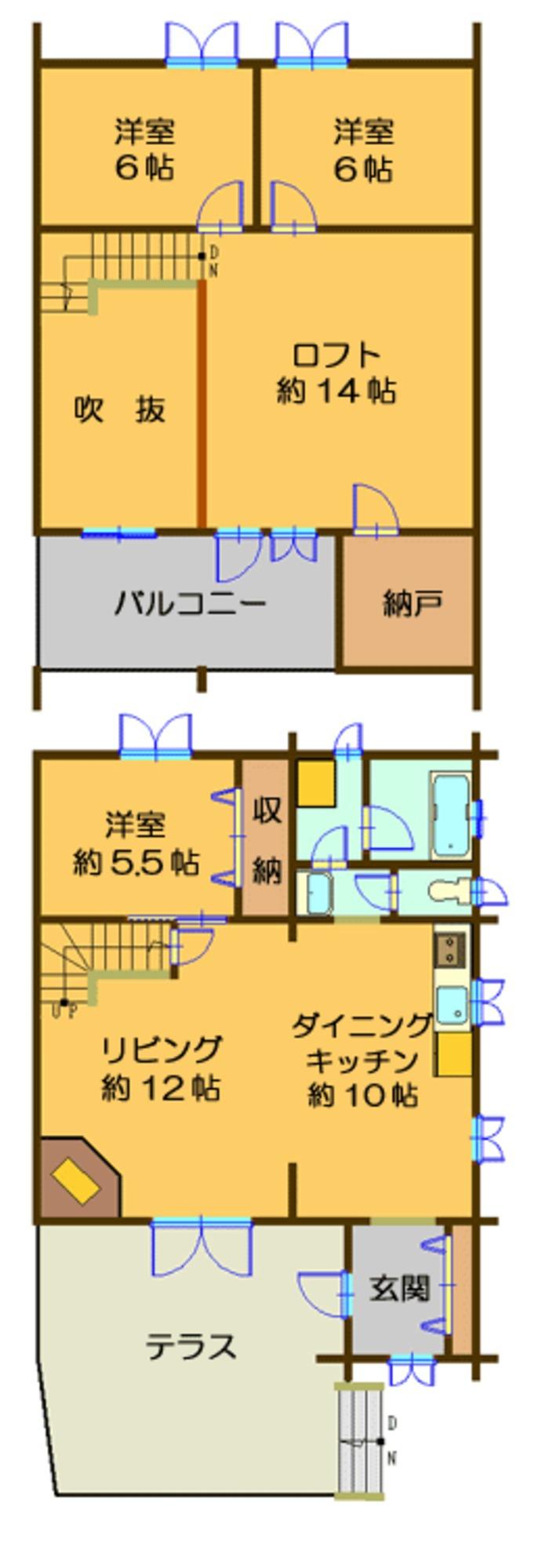 Floor plan. 22,800,000 yen, 3LDK + S (storeroom), Land area 212.02 sq m , Building area 108.64 sq m