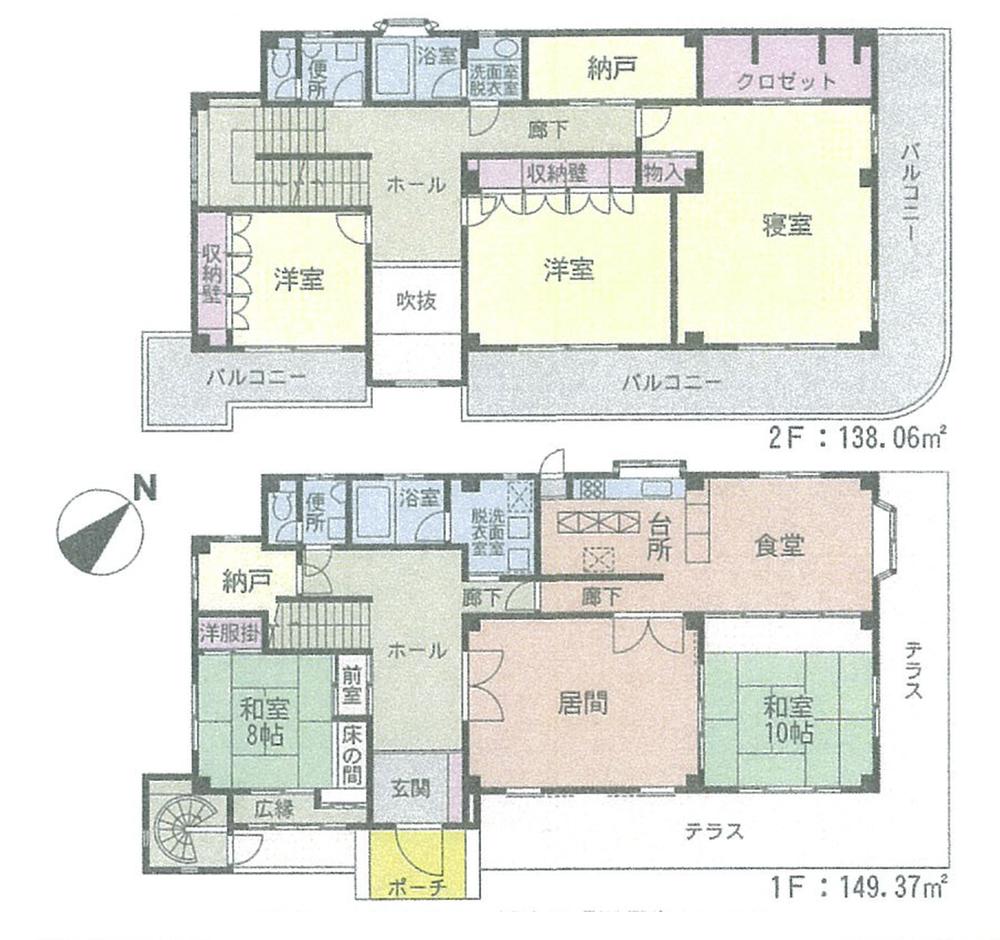 Floor plan. 110 million yen, 5LDK + S (storeroom), Land area 532.16 sq m , Building area 333.07 sq m floor plan