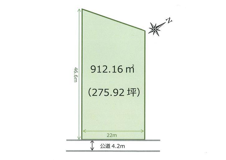 Compartment figure. Land price 28.8 million yen, Land area 912.16 sq m