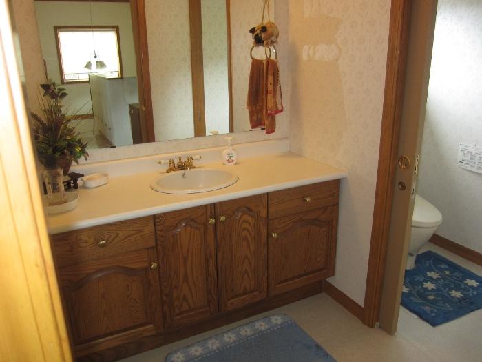 Wash basin, toilet. Vanity with a first floor very clean