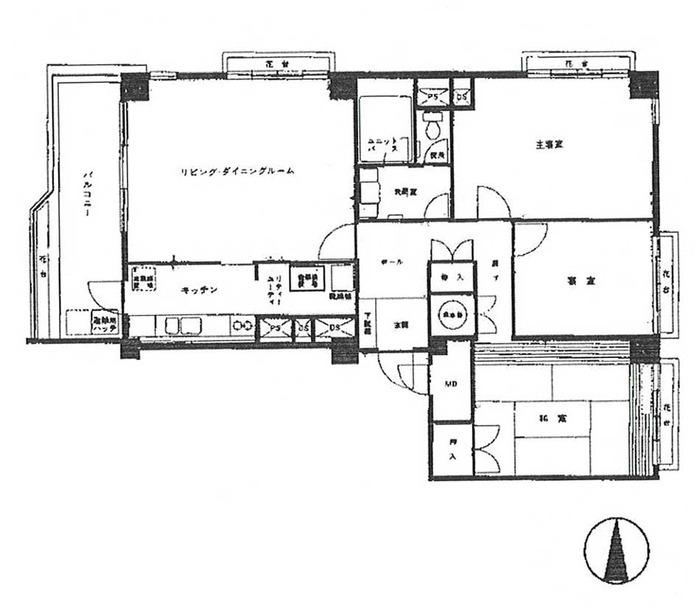 Floor plan. 3LDK, Price 18.9 million yen, Occupied area 95.66 sq m , Balcony area 11.45 sq m