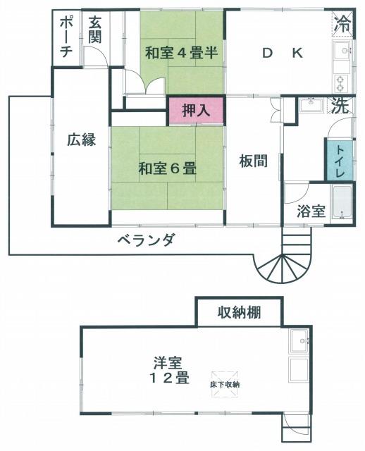 Floor plan. 6 million yen, 3DK, Land area 618 sq m , Building area 63.42 sq m