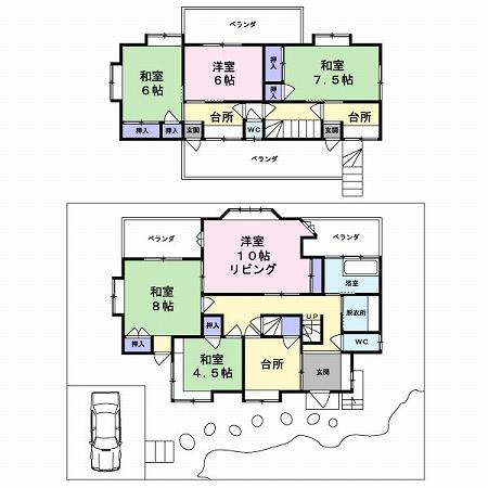 Floor plan. 8.5 million yen, 5LDK, Land area 364 sq m , Building area 130.83 sq m