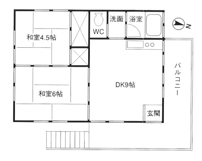 Floor plan. 5 million yen, 2DK, Land area 167 sq m , Building area 39.74 sq m