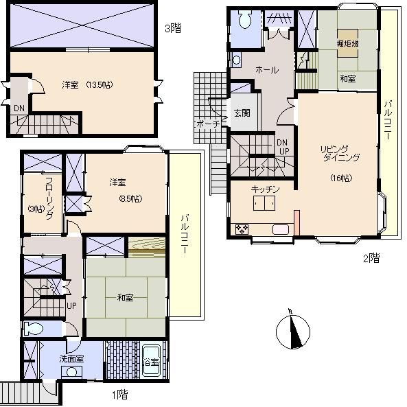 Floor plan. 17.5 million yen, 4LDK + 2S (storeroom), Land area 550 sq m , Building area 172.21 sq m