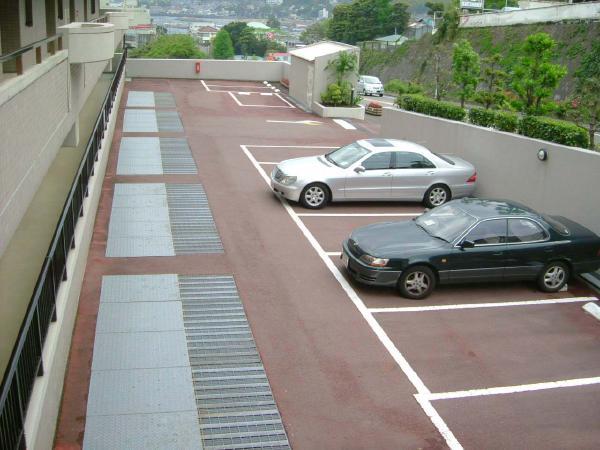 Parking lot. Common areas Free parking compartment