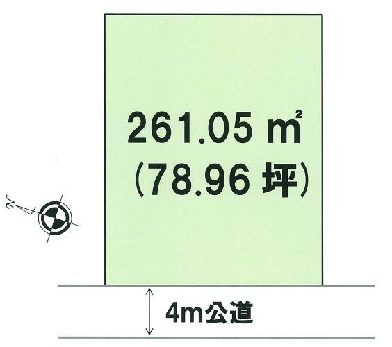 Compartment figure. Land price 9.47 million yen, Land area 261.05 sq m