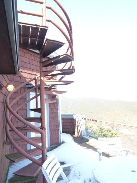 Other. Spiral staircase connecting the second and third floors of the balcony