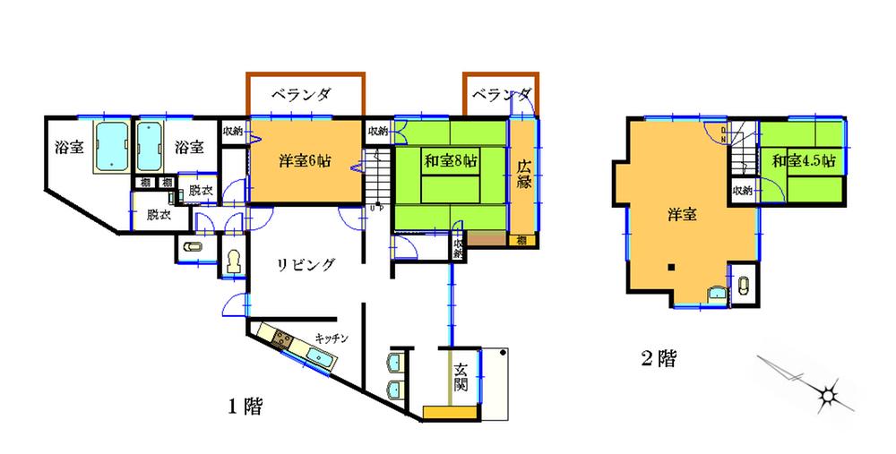 Floor plan. 22 million yen, 4LDK, Land area 495 sq m , Building area 97.06 sq m