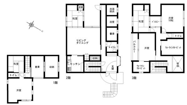 Floor plan. 38 million yen, 5LDK + S (storeroom), Land area 203.09 sq m , Building area 233.33 sq m