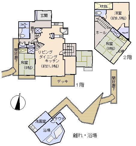 Floor plan. 54,800,000 yen, 4LDK + S (storeroom), Land area 563.65 sq m , Building area 131.71 sq m