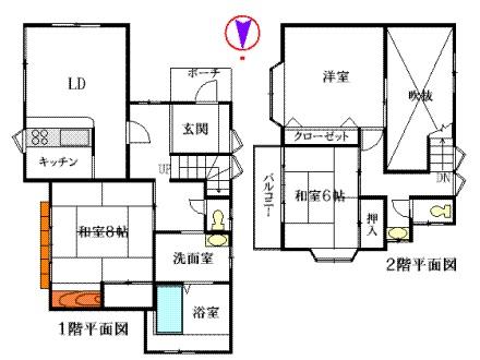 Floor plan. 18,800,000 yen, 3LDK, Land area 261.53 sq m , Building area 93.35 sq m