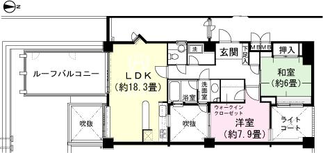 Floor plan. 2LDK, Price 19.9 million yen, Occupied area 84.49 sq m floor plan