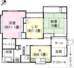 Floor plan. 59,800,000 yen, 2LDK, Land area 345.71 sq m , Building area 99.72 sq m