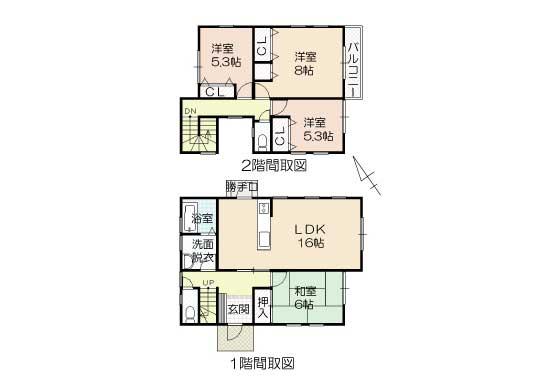 Floor plan. 22.5 million yen, 4LDK, Land area 165.79 sq m , Building area 99.92 sq m