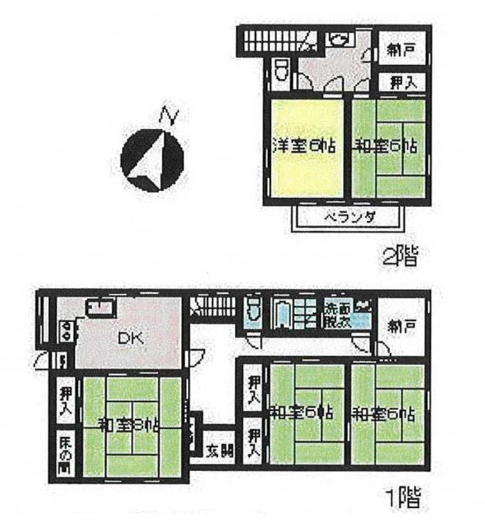 Floor plan. 11 million yen, 5DK + S (storeroom), Land area 151.28 sq m , Building area 110.61 sq m