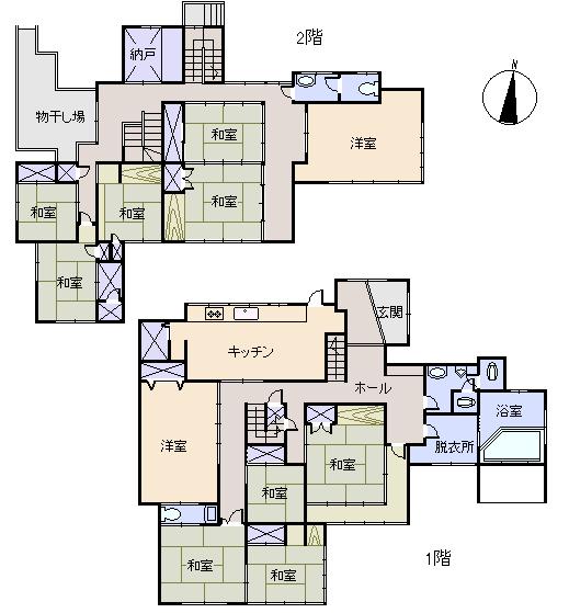 Floor plan. 44,800,000 yen, 11DK + S (storeroom), Land area 429.64 sq m , Building area 276.75 sq m