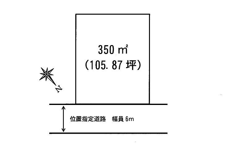 Compartment figure. Land price 6 million yen, Land area 350 sq m