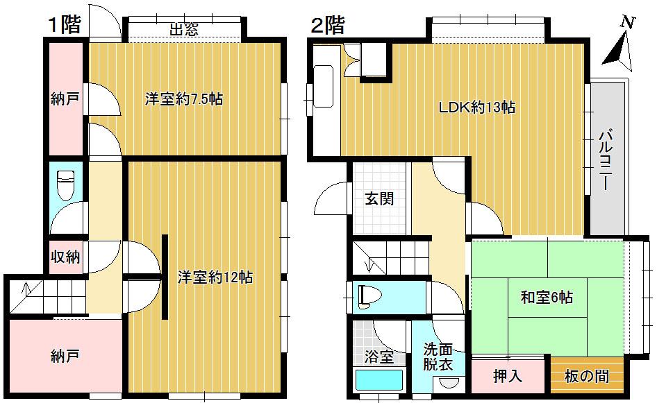 Floor plan. 12.5 million yen, 3LDK + S (storeroom), Land area 266 sq m , Building area 119 sq m