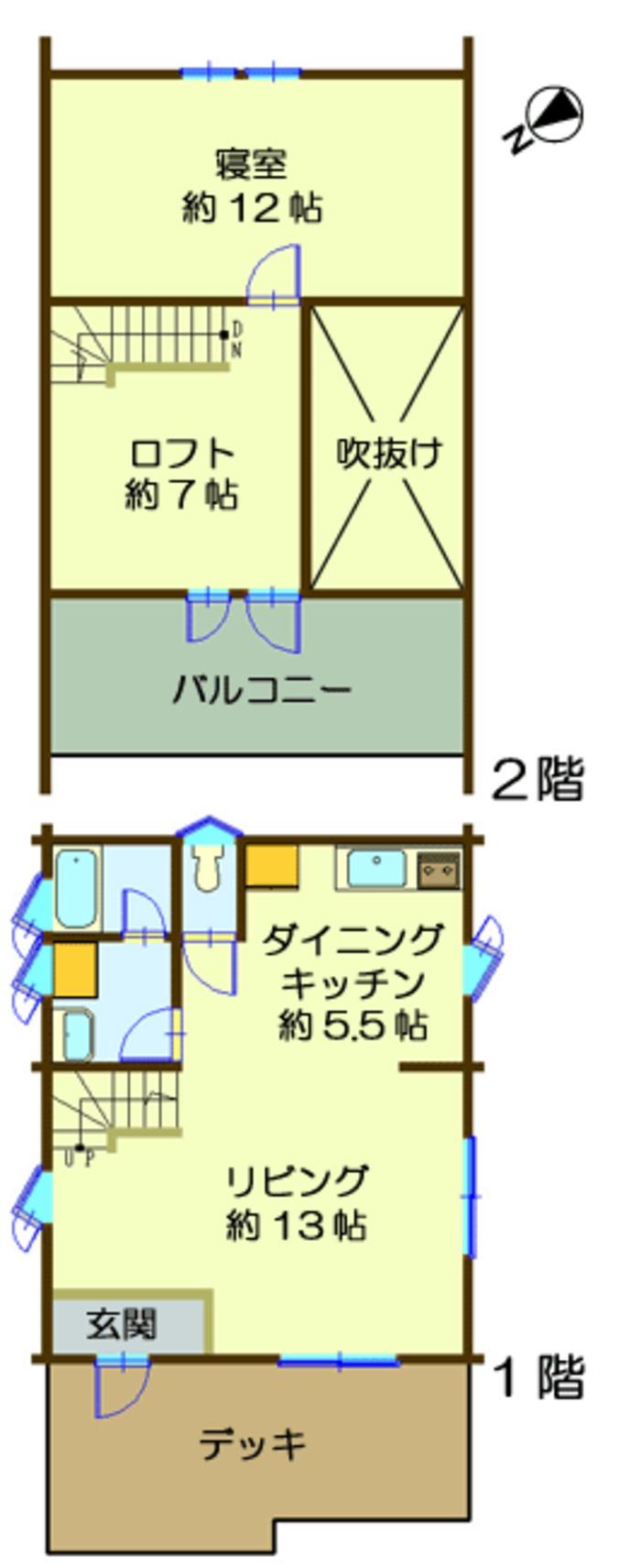 Floor plan. 26,800,000 yen, 2LDK, Land area 285.59 sq m , Building area 70.4 sq m