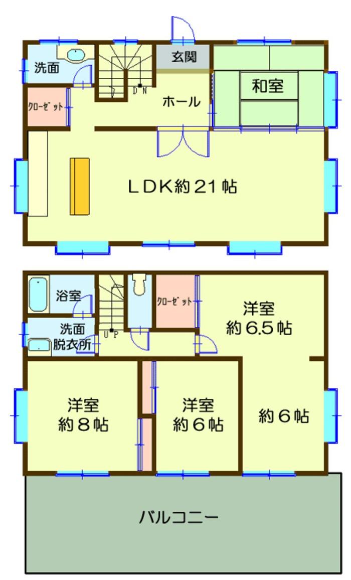 Floor plan. 13 million yen, 4LDK, Land area 252 sq m , Building area 136.42 sq m