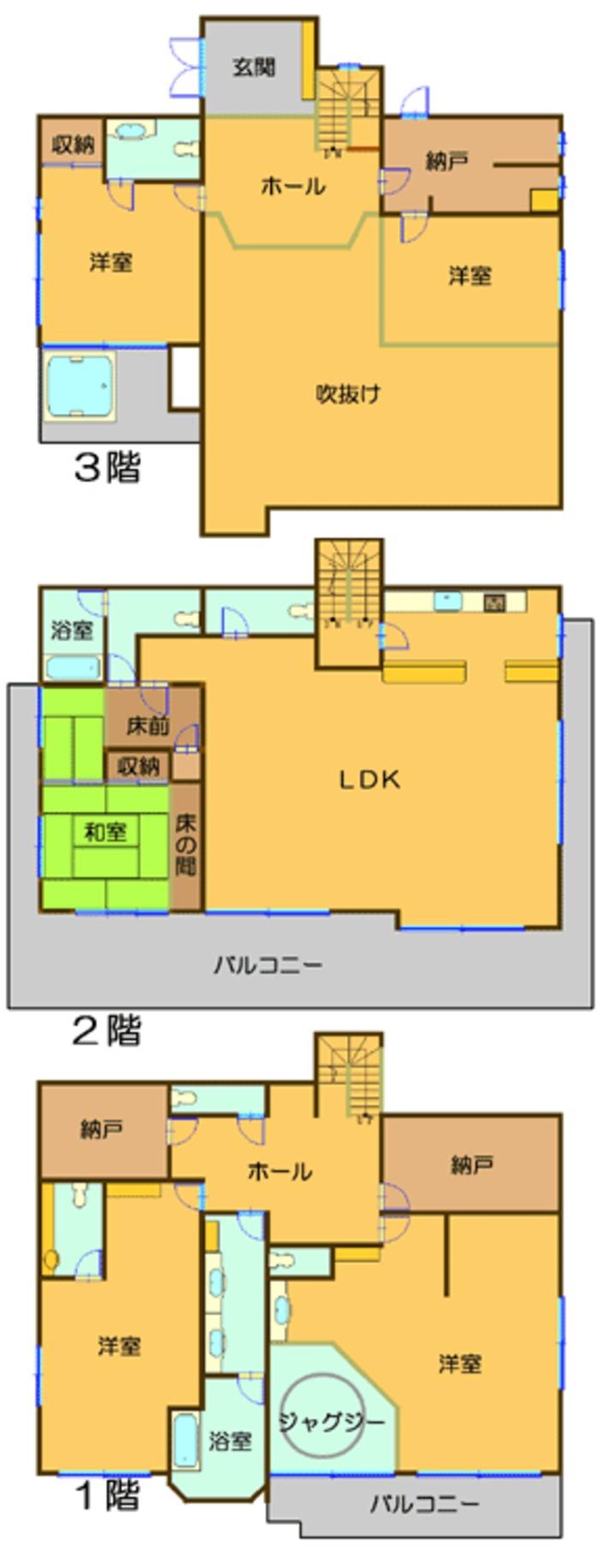 Floor plan. 180 million yen, 6LDK + S (storeroom), Land area 3,758 sq m , Building area 391.45 sq m