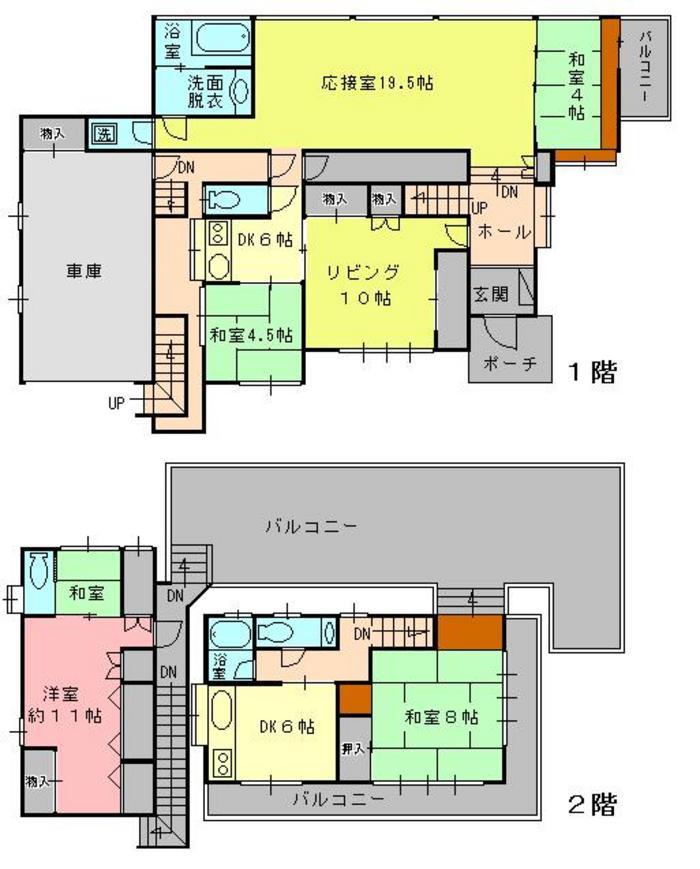 Floor plan. 34,800,000 yen, 5LDDKK, Land area 331 sq m , Building area 179.6 sq m