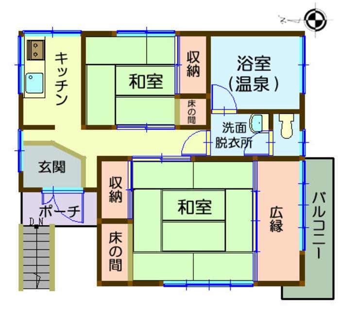 Floor plan. 8.9 million yen, 2K, Land area 362 sq m , Building area 53.41 sq m