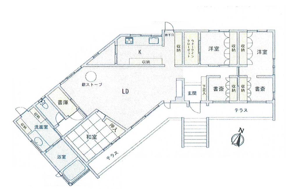 Floor plan. 180 million yen, 3LDK, Land area 3,588.15 sq m , Building area 157.91 sq m
