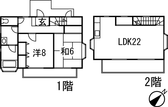 Floor plan. 9 million yen, 2LDK, Land area 357 sq m , Building area 76.17 sq m