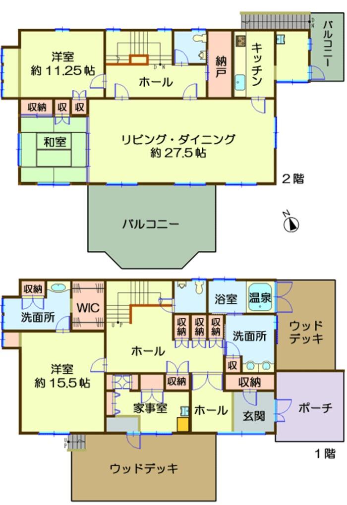 Floor plan. 89 million yen, 4LDK + S (storeroom), Land area 2,869.22 sq m , Building area 222.93 sq m