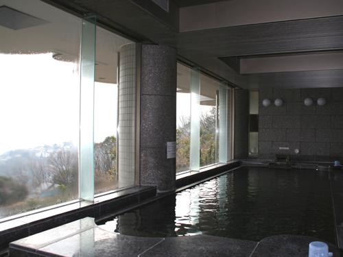 Bathroom. Onsen ocean view from the public baths