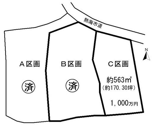 Compartment figure. Land price 10 million yen, Land area 563 sq m
