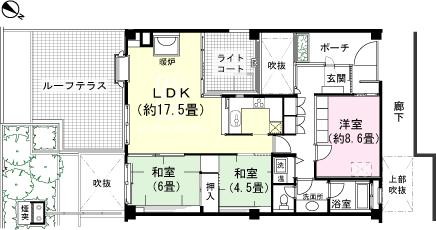 Floor plan. 3LDK, Price 7 million yen, Occupied area 94.28 sq m , Balcony area 29.23 sq m Floor