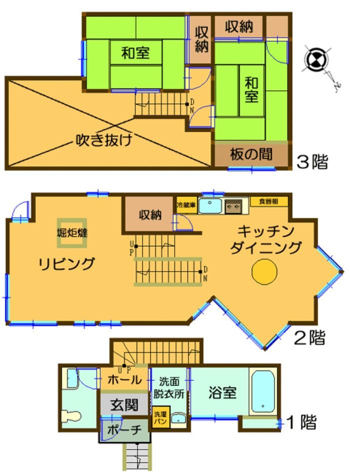 Floor plan. 4.8 million yen, 2LDK, Land area 219 sq m , Building area 97.69 sq m