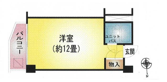 Floor plan. Price 4.8 million yen, Occupied area 22.06 sq m , Balcony area 3.79 sq m