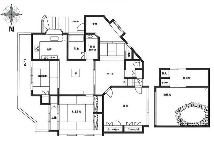Floor plan. 26,800,000 yen, 3LDK, Land area 217 sq m , Building area 121.95 sq m