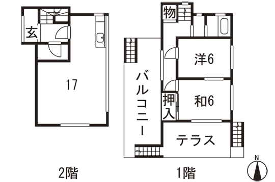 Floor plan. 5 million yen, 2LDK, Land area 230.43 sq m , Building area 72.87 sq m