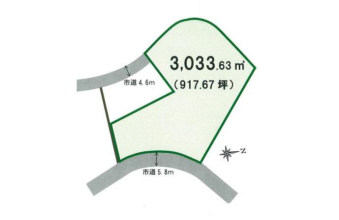 Compartment figure. Land price 20.8 million yen, Land area 3,033.63 sq m