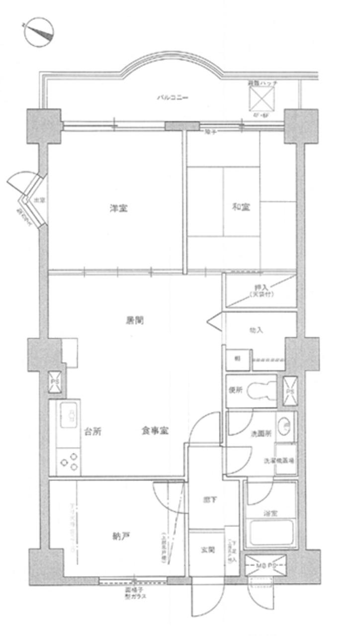 Floor plan. 2LDK + S (storeroom), Price 9.8 million yen, Footprint 69.3 sq m , Balcony area 8.16 sq m