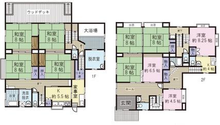 Floor plan. 34,800,000 yen, 10DK, Land area 598.1 sq m , Building area 274 sq m