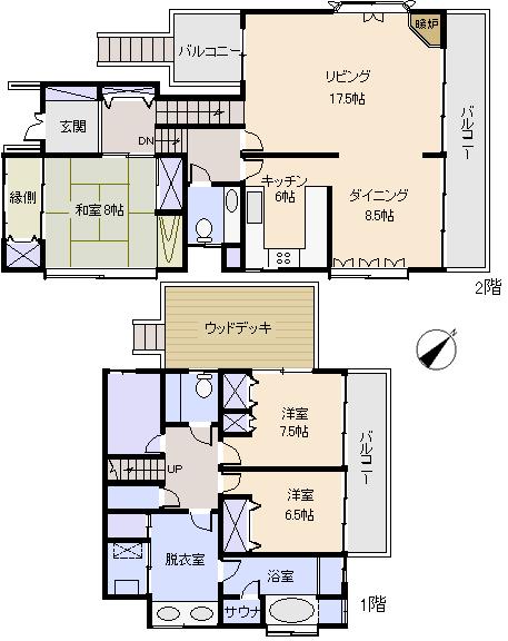 Floor plan. 44,800,000 yen, 3LDK, Land area 664 sq m , Building area 169.8 sq m