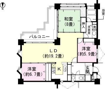 Floor plan. 3LDK, Price 22,800,000 yen, The area occupied 101.1 sq m , Balcony area 15.32 sq m floor plan