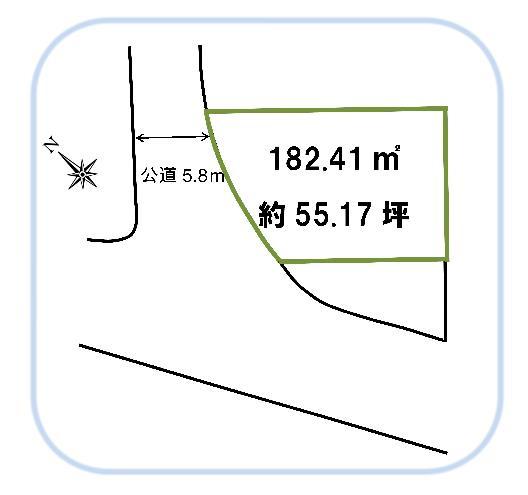 Compartment figure. Land price 3.86 million yen, Land area 182.41 sq m