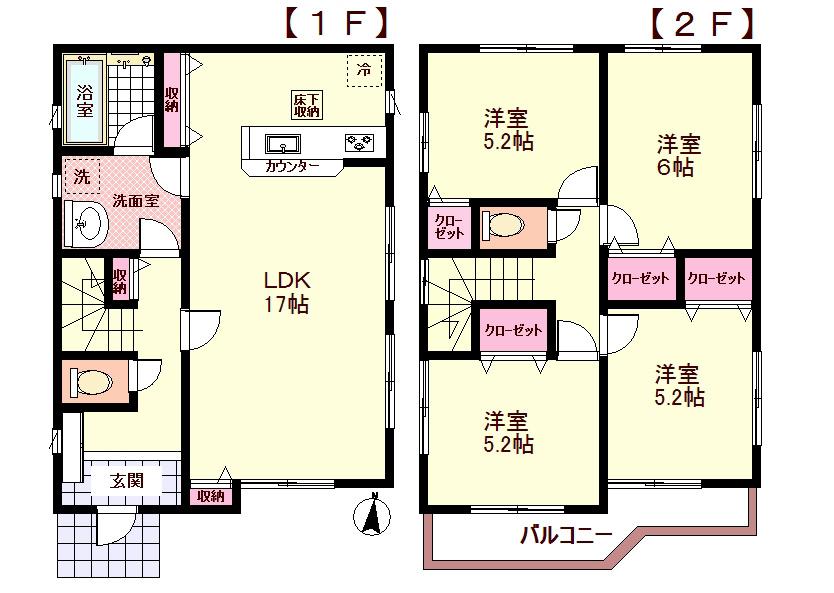 Floor plan. 15.8 million yen, 4LDK, Land area 121.39 sq m , Building area 92.34 sq m Floor