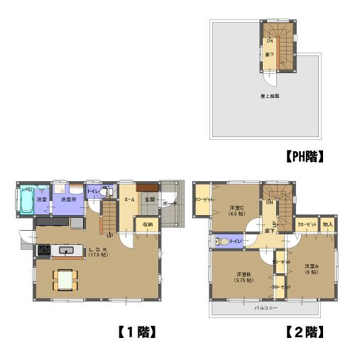Floor plan. 25,900,000 yen, 3LDK, Land area 110.65 sq m , Building area 91.08 sq m